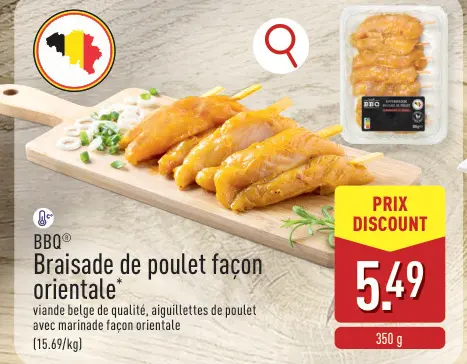 Offre: Braisade de poulet façon orientale