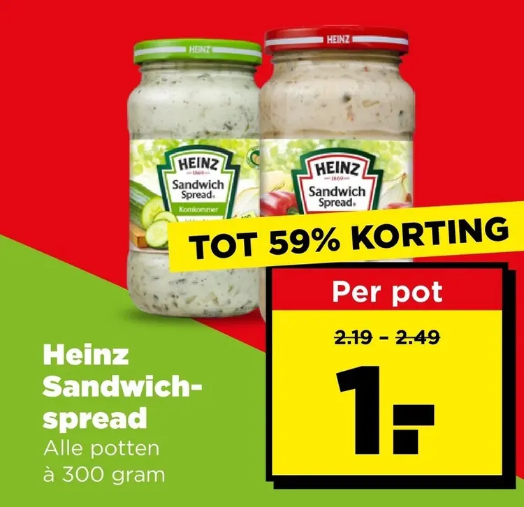 Aanbieding: Heinz Sandwichspread