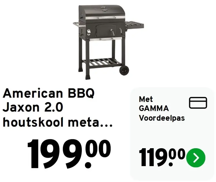 Aanbieding: American BBQ Jaxon 2.0 houtskool metaal
