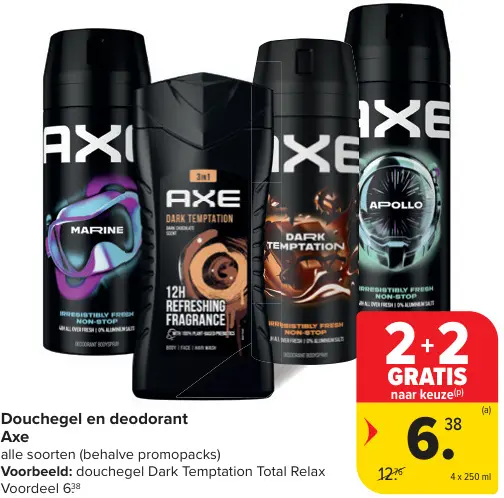 Promotie: Douchegel en deodorant