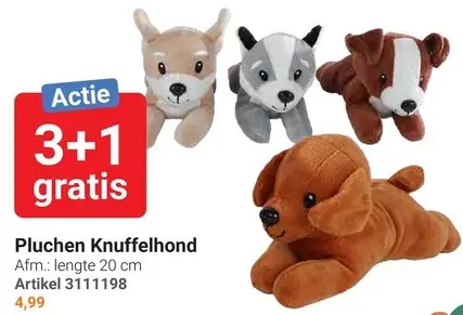 Aanbieding: Pluchen Knuffelhond