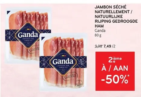 Offre: Jambon séché naturellement