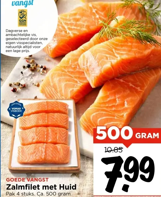 Aanbieding: Zalmfilet met Huid