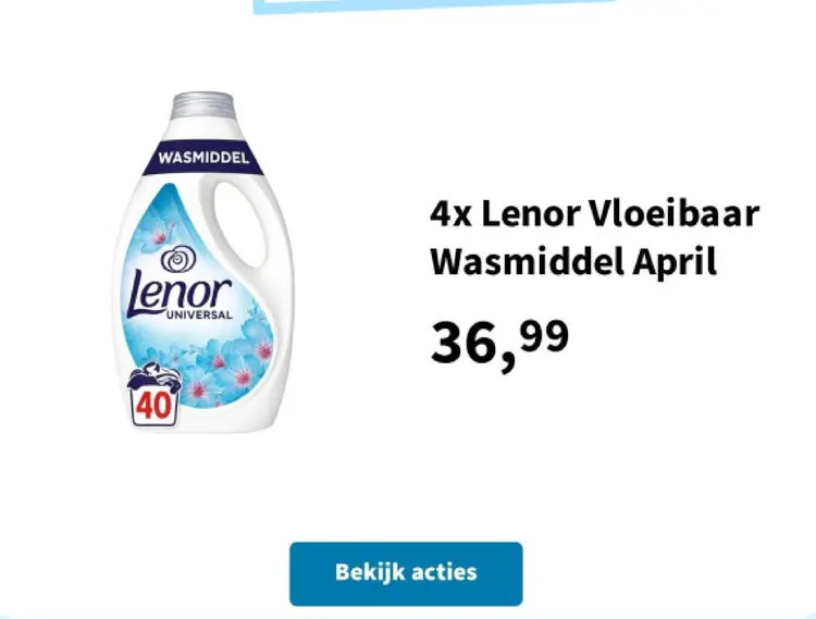 Aanbieding: Lenor Vloeibaar Wasmiddel April