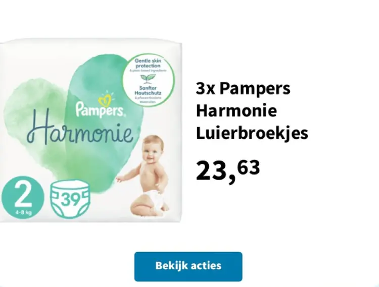 Aanbieding: Pampers Harmonie Luierbroekjes