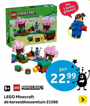 Aanbieding: LEGO Minecraft de kersenbloesemtuin 21260