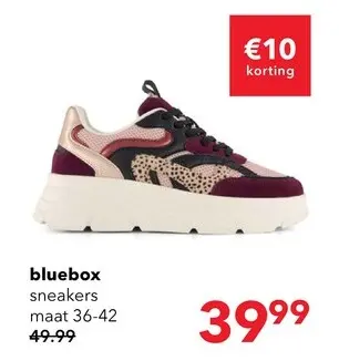Aanbieding: Blue Box dames dad sneakers bordeaux roze