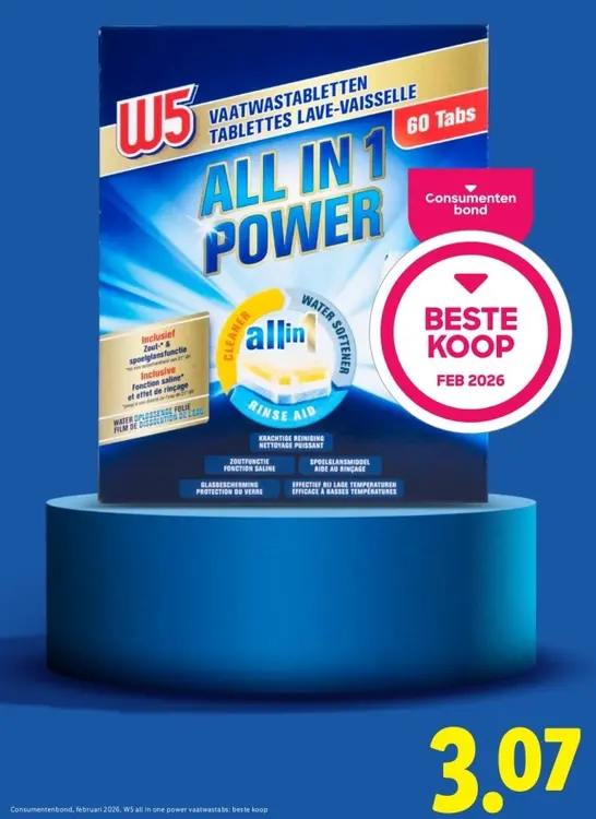 Aanbieding: Vaatwastabletten all in 1 power