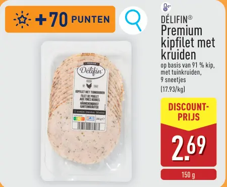 Promotie: Premium kipfilet met kruiden