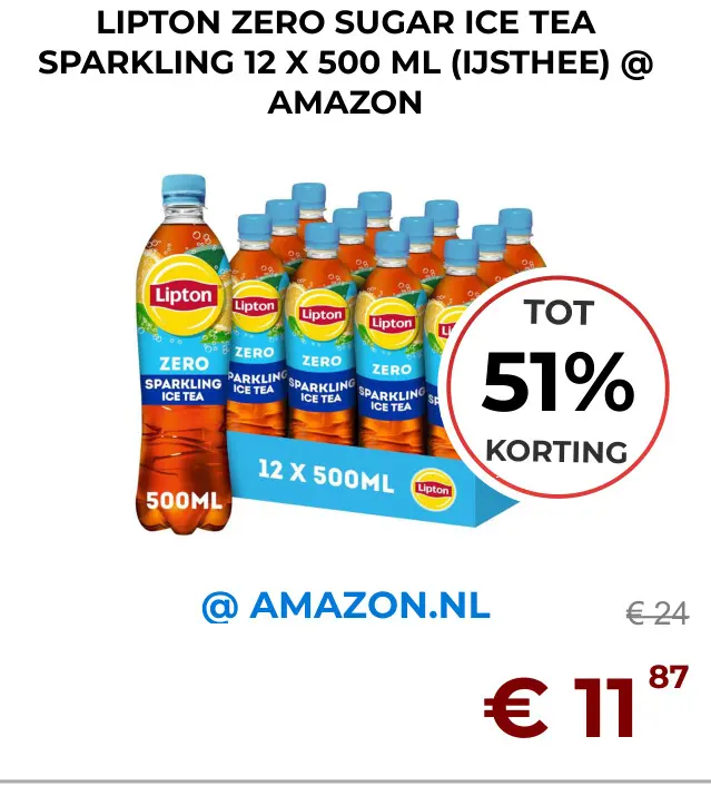 Aanbieding: Zero sugar ice tea sparkling