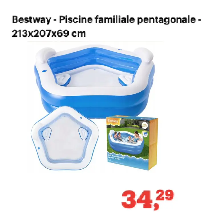 Offre: Piscine familiale pentagonale
