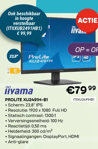 Promotie: Prolite xu2491h-b1