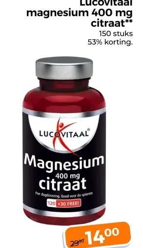 Aanbieding: Lucovitaal magnesium 400 mg citraat