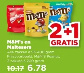 Aanbieding: M&M's en Maltesers