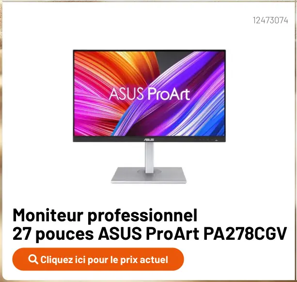 Offre: Moniteur professionnel 27 pouces ASUS ProArt PA278CGV