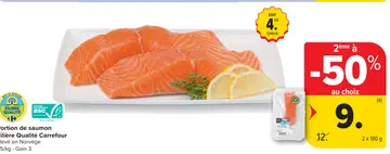 Offre: Portion de saumon Filière Qualité Carrefour