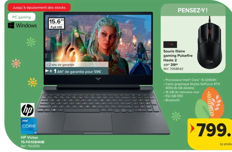 Offre: HP Victus 15-FA1084NB