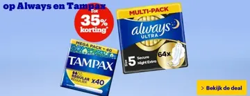 Aanbieding: Always en Tampax