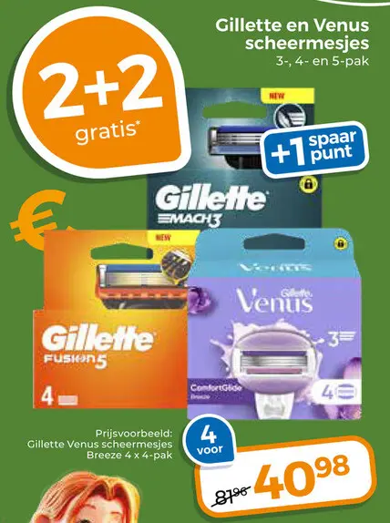 Aanbieding: Gillette en Venus scheermesjes