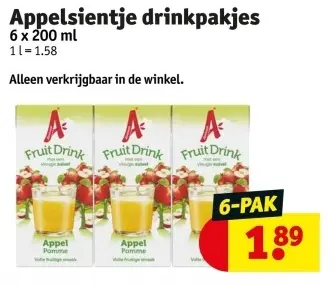 Promotie: Drinkpakjes