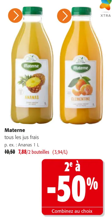 Offre: tous les jus frais