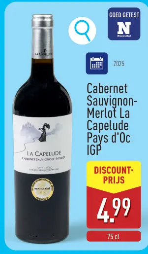 Promotie: Cabernet Sauvignon-Merlot La Capelude Pays d'Oc IGP