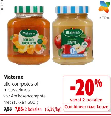 Promotie: Materne alle compotes of mousselines