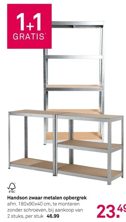 Aanbieding: zwaar metalen opbergrek