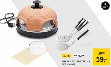 Aanbieding: Emerio Pizzarette - 4 persoons