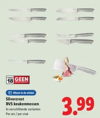Aanbieding: RVS keukenmessen