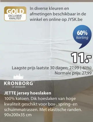 Promotie: JETTE jersey hoeslaken