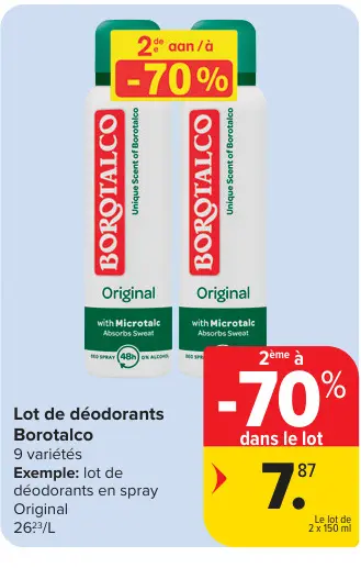 Offre: Lot de déodorants Original
