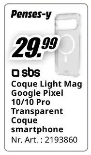 Offre: Coque Light Mag Google Pixel 10/10 Pro Transp
