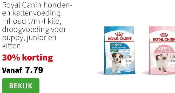 Aanbieding: honden- en kattenvoeding