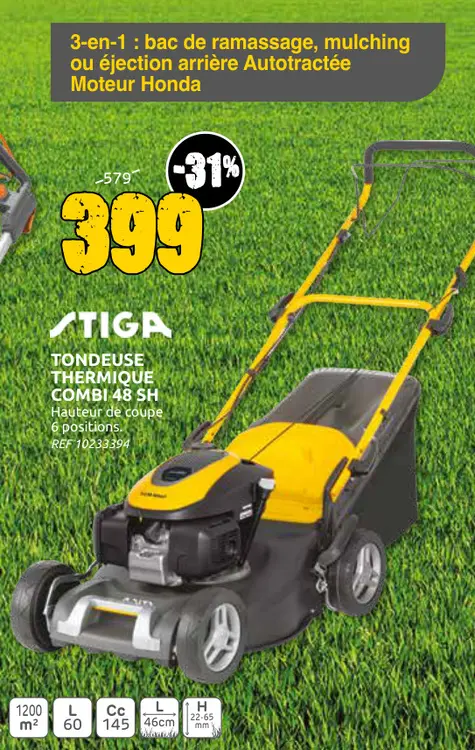 Offre: Tondeuse thermique combi 48 sh