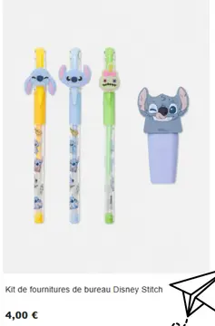 Offre: Kit de fournitures de bureau Disney Stitch