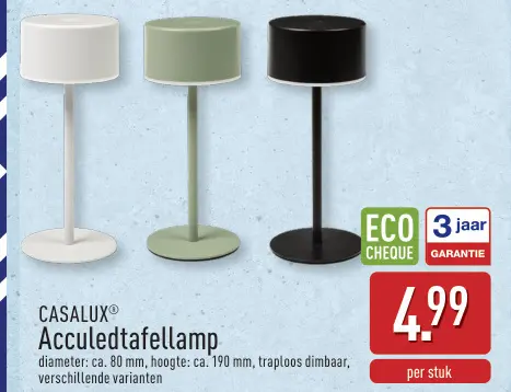 Promotie: Acculedtafellamp