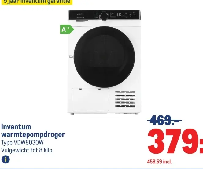 Aanbieding: warmtepompdroger