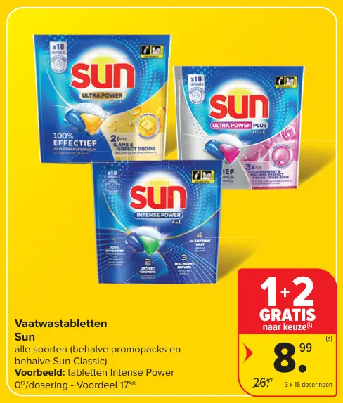 Promotie: Sun Vaatwastabletten