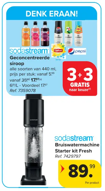 Promotie: Sodastream Bruiswatermachine Starter kit Fres