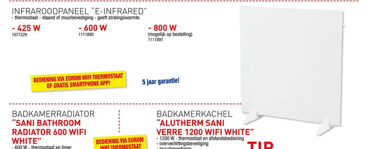 Promotie: Infraroodpaneel "e-infrared"