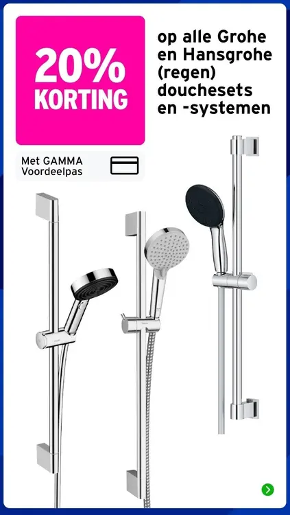 Aanbieding: Grohe en Hansgrohe (regen) douchesets en -systemen