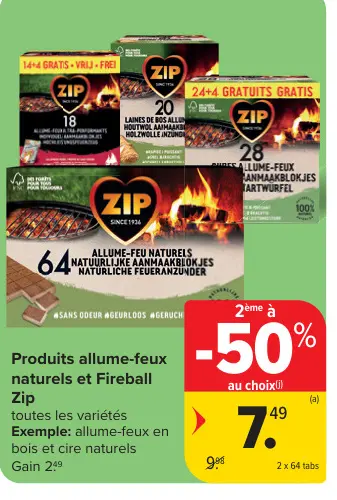 Offre: Produits allume-feux naturels et Fireball