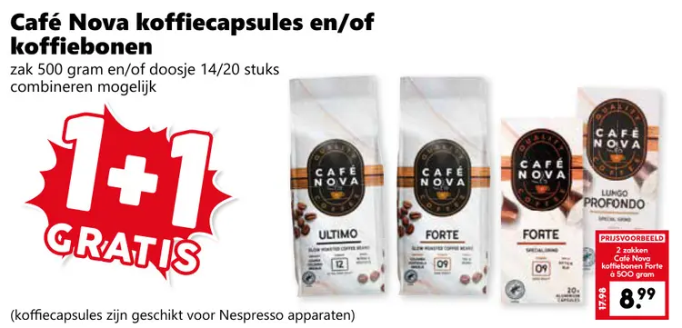 Aanbieding: Koffiecapsules en/of koffiebonen