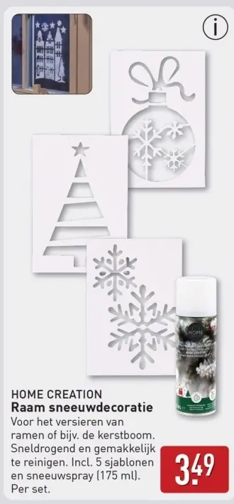 Aanbieding: Raam sneeuwdecoratie