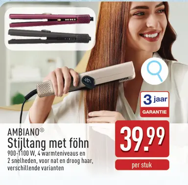 Aanbieding: Stijltang met föhn