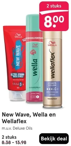 Aanbieding: New Wave, Wella en Wellaflex