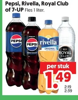 Aanbieding: Pepsi, Rivella, Royal Club of 7-UP