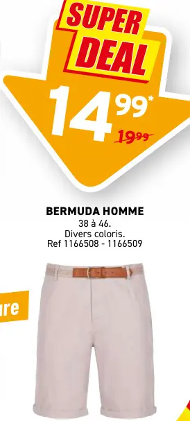 Offre: Bermuda homme