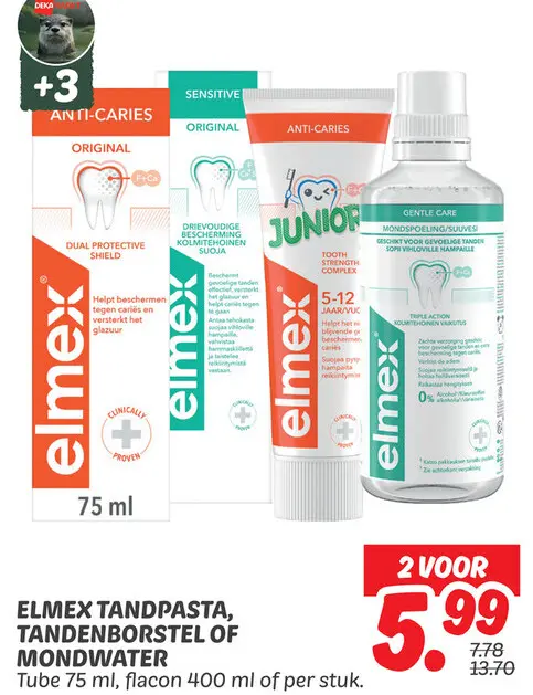 Aanbieding: Elmex tandpasta, tandenborstel of mondwater